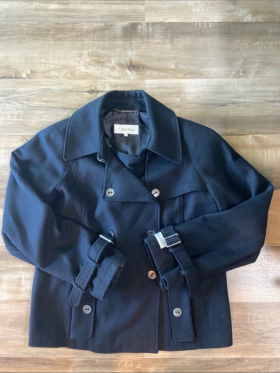 Calvin Klein Jackets & Blazers - Calvin Klein Black Wool Short Peacoat